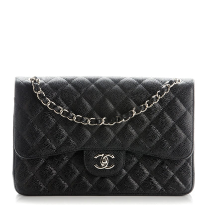 Chanel Caviar Quilted Jumbo Double Flap Black 1 of 7