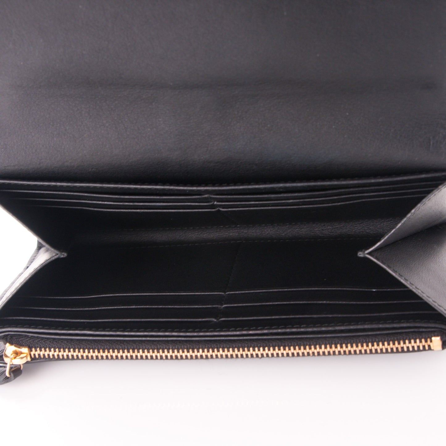 Calfskin Classic Y Ligne Wallet Black