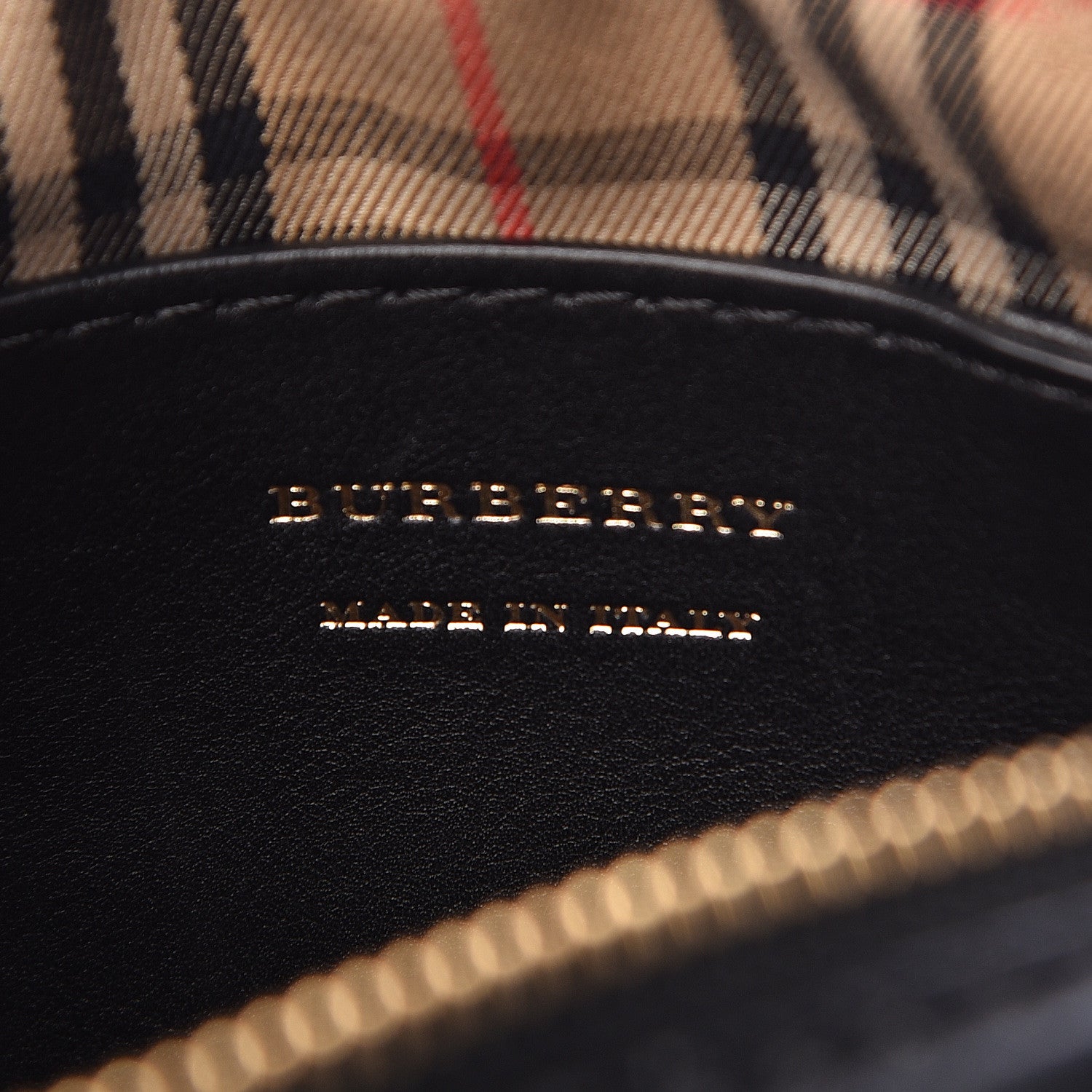 Burberry Smooth Calfskin 1983 Knight Check Link Camera Bag Black 6 of 10