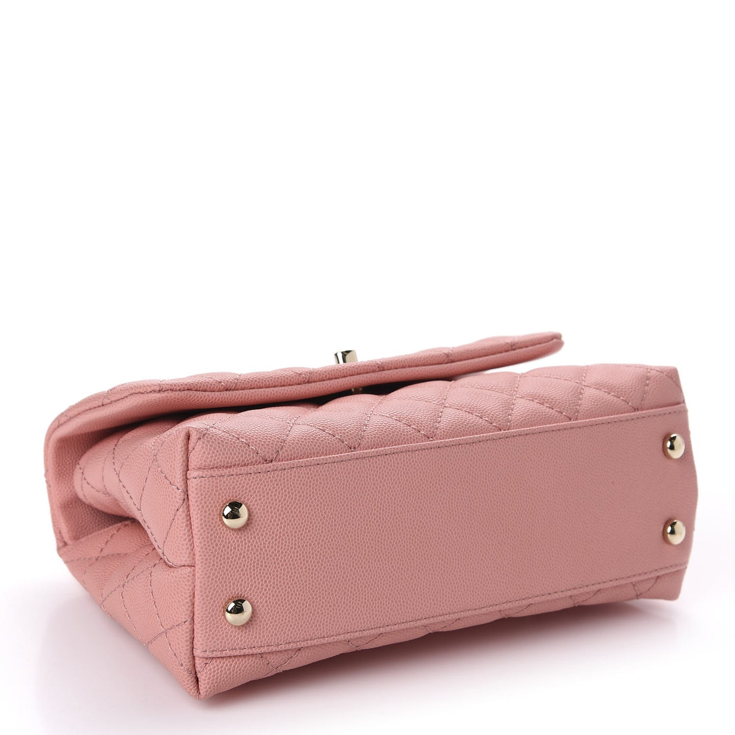 Caviar Quilted Mini Coco Handle Flap Pink