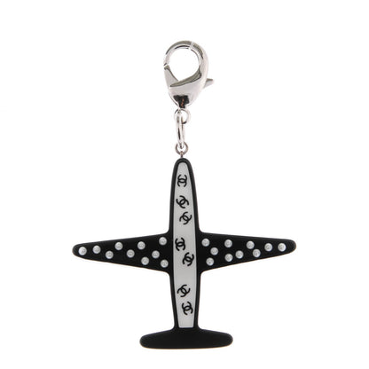 Chanel Pearl Resin CC Airline Bag Charm Black White 1 of 4
