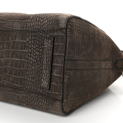 Givenchy Nubuck Crocodile Embossed Medium Antigona Brown 10 of 13