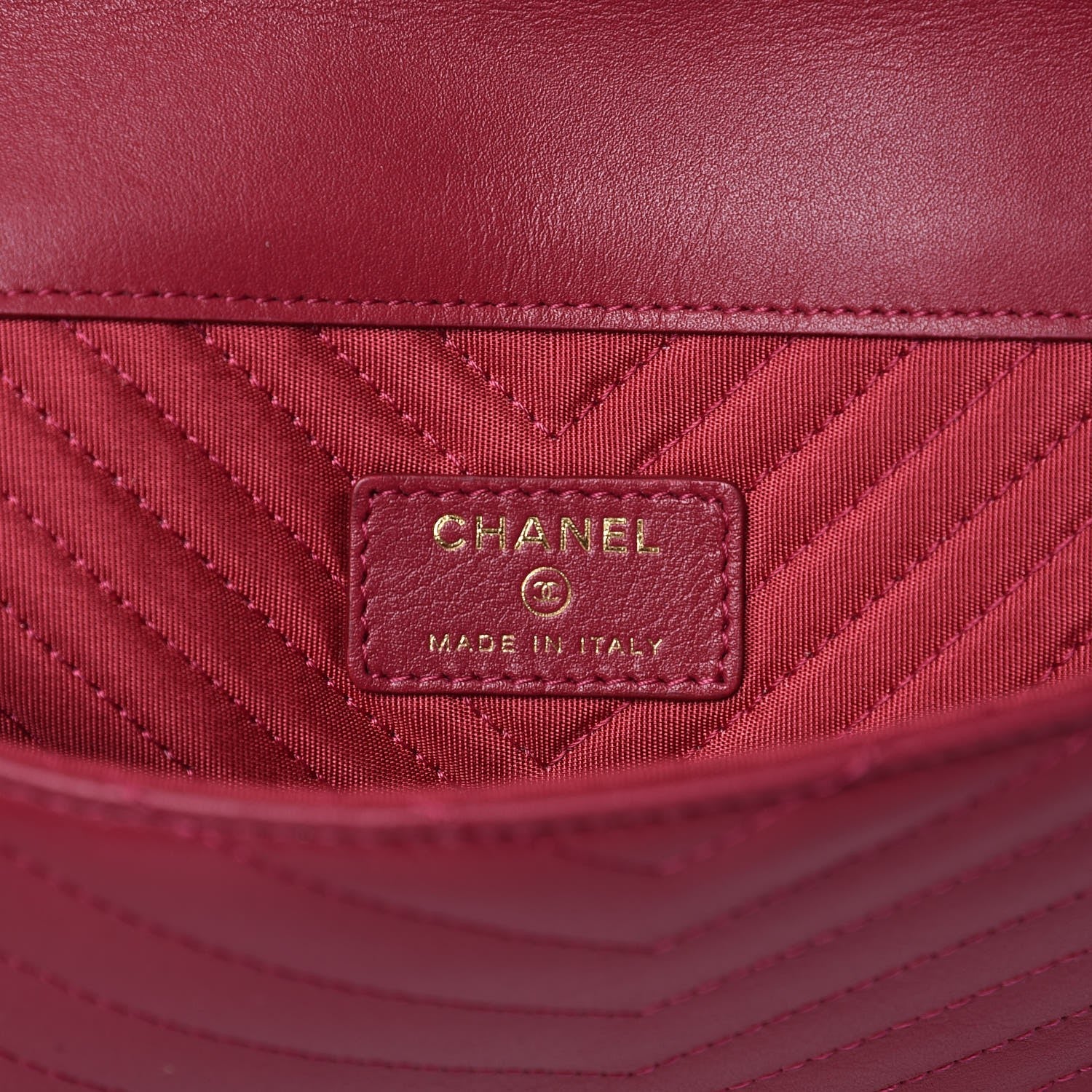 Chanel Calfskin Chevron Quilted Small Envelope Clutch Pink 6 of 7