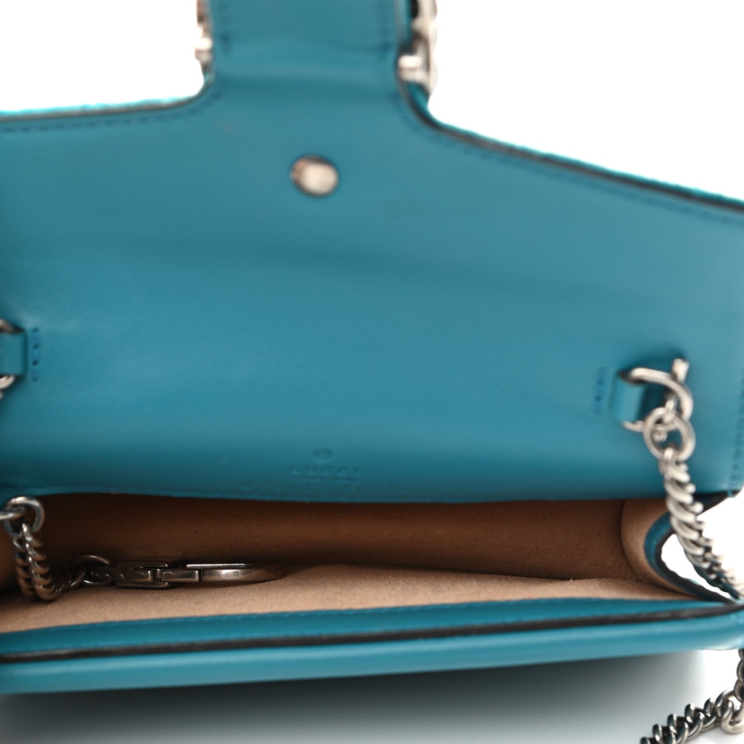 Gucci Velvet Super Mini Dionysus Shoulder Bag Pavone Cyan 5 of 11