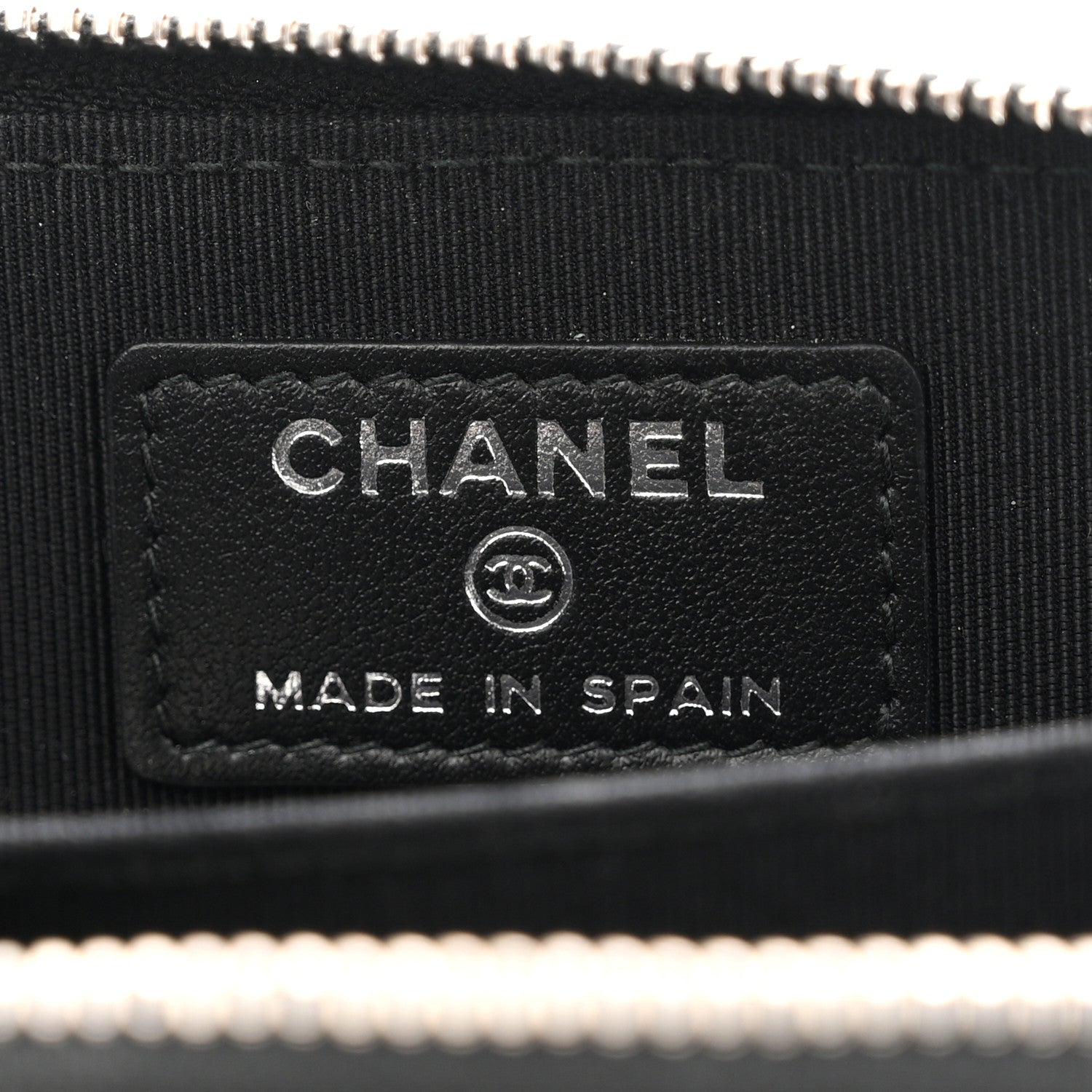 Chanel Iridescent Caviar Quilted Zip Coin Purse Black 6 of 8