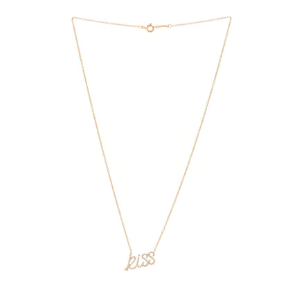 Tiffany 18K Rose Gold Diamond Paloma's Graffiti Kiss Pendant Necklace 2 of 4