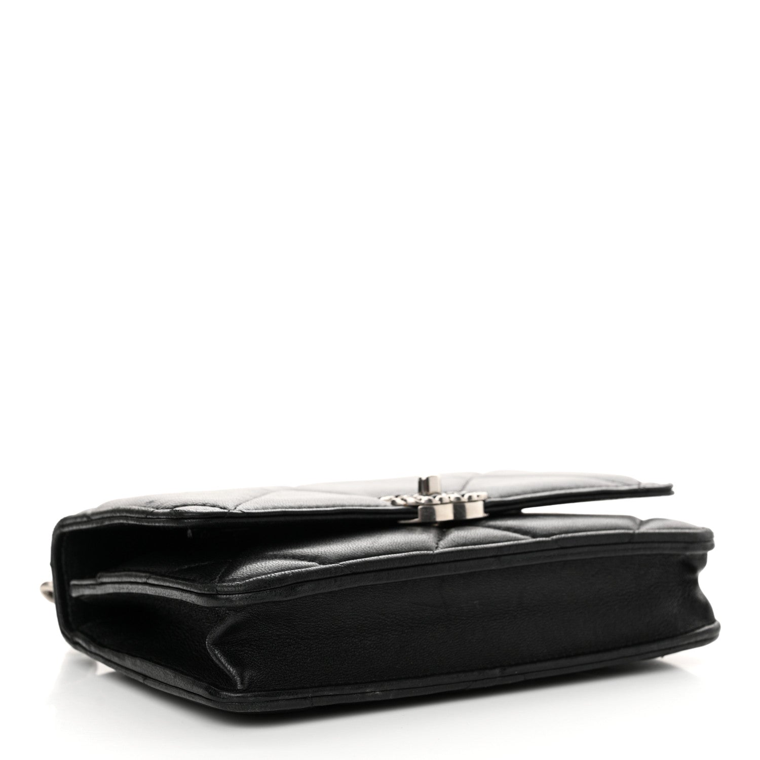 Chanel Lambskin Quilted Chanel 19 Wallet On Chain WOC Black 4 of 14