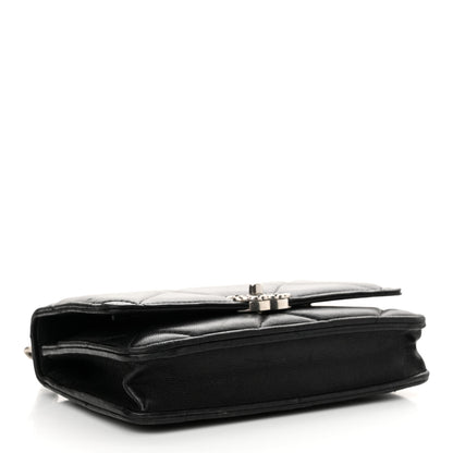 Chanel Lambskin Quilted Chanel 19 Wallet On Chain WOC Black 4 of 14