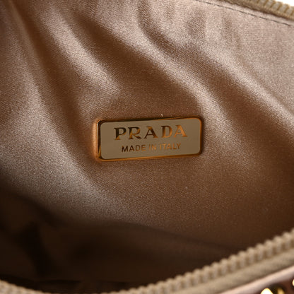 Prada Satin Crystal Mini Re-Edition 2000 Bag Platino 6 of 11