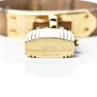 Hermes Stainless Steel Clemence 20mm Kelly Cadena Quartz Watch Gold 7 of 12