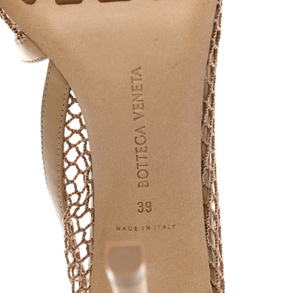 Bottega Veneta Mesh Nappa Chunky Chain Sandals 39 Beige Pony 6 of 7