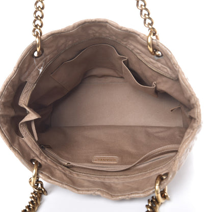 Chanel Crumpled Grained Calfskin Large Coco Pleats Tote Beige 5 of 10