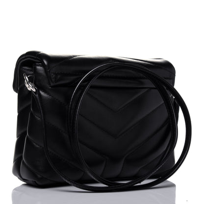 Saint Laurent Calfskin Y Quilted Monogram Toy Loulou Crossbody Bag Black 3 of 13