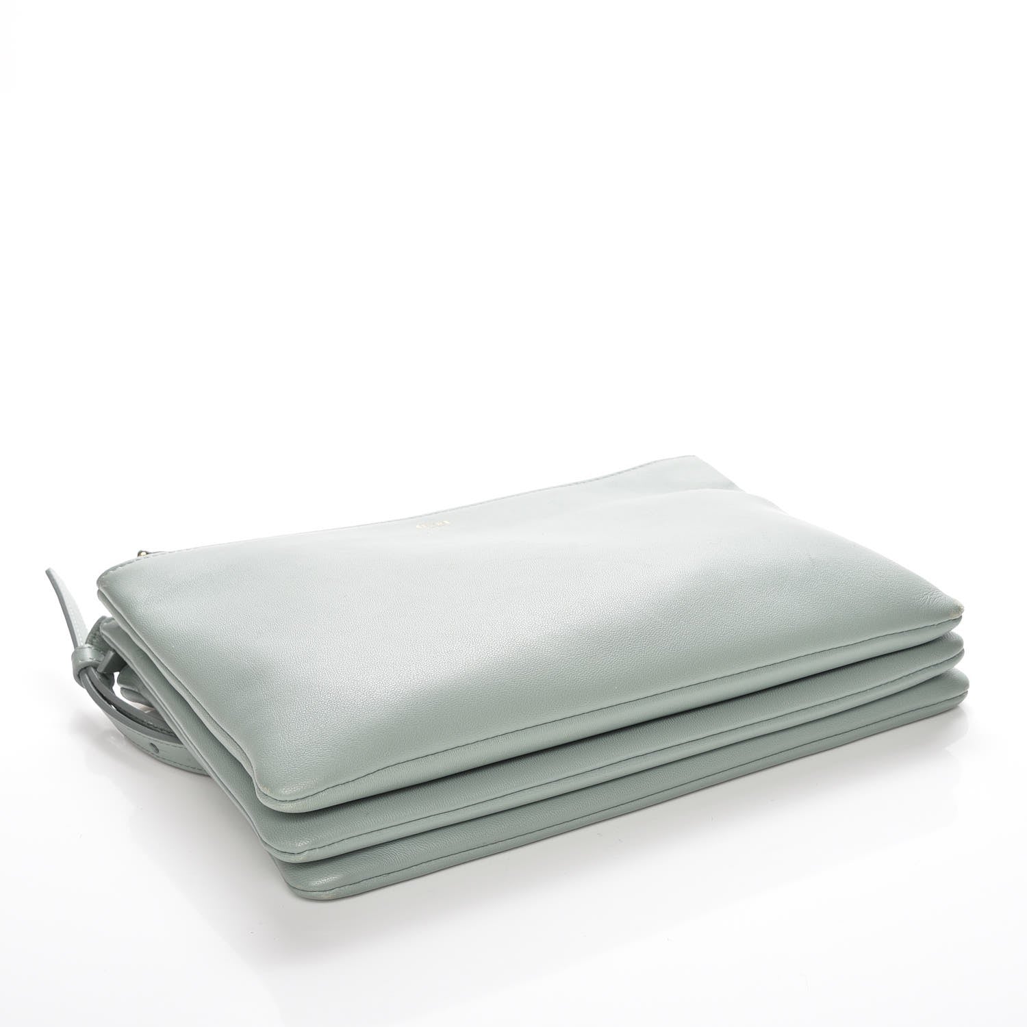 Celine Lambskin Large Trio Crossbody Bag Jade 4 of 7