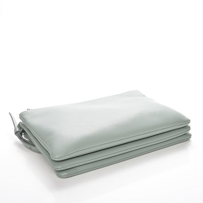 Celine Lambskin Large Trio Crossbody Bag Jade 4 of 7