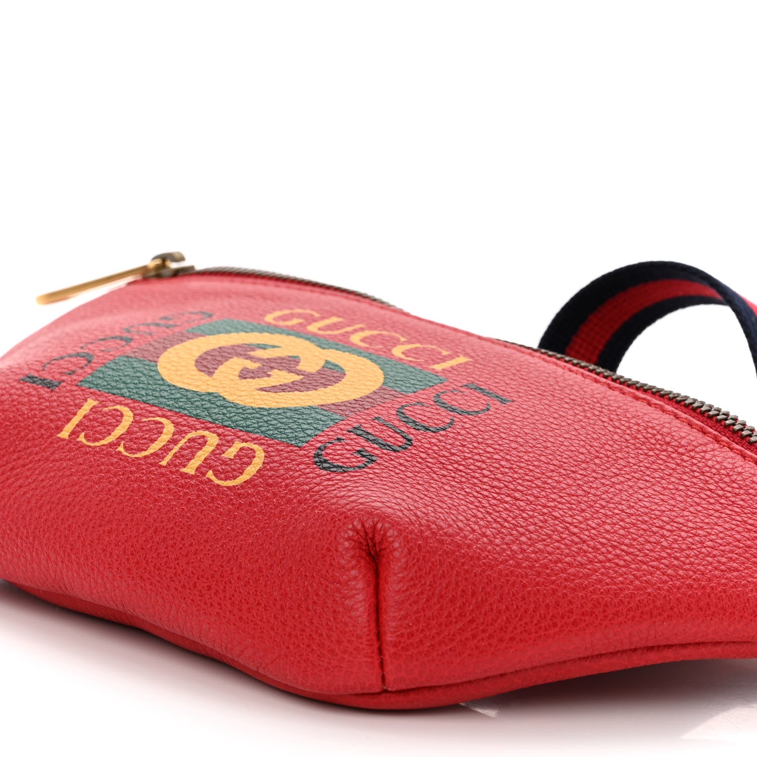 Gucci Grained Calfskin Small Logo Belt Bag Hibiscus Red 10 of 10