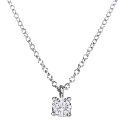 Tiffany Platinum Diamond .18ct Solitaire Pendant Necklace 4 of 6