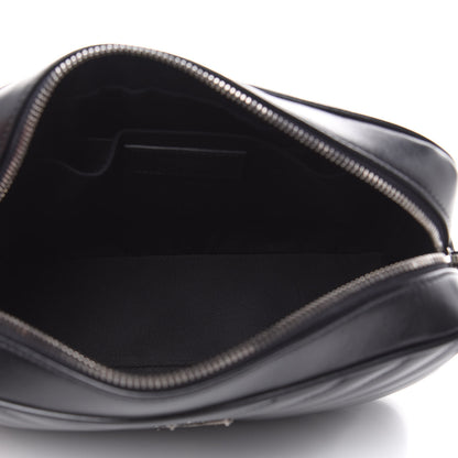 Saint Laurent Calfskin Matelasse Monogram Lou Camera Bag Black 5 of 9