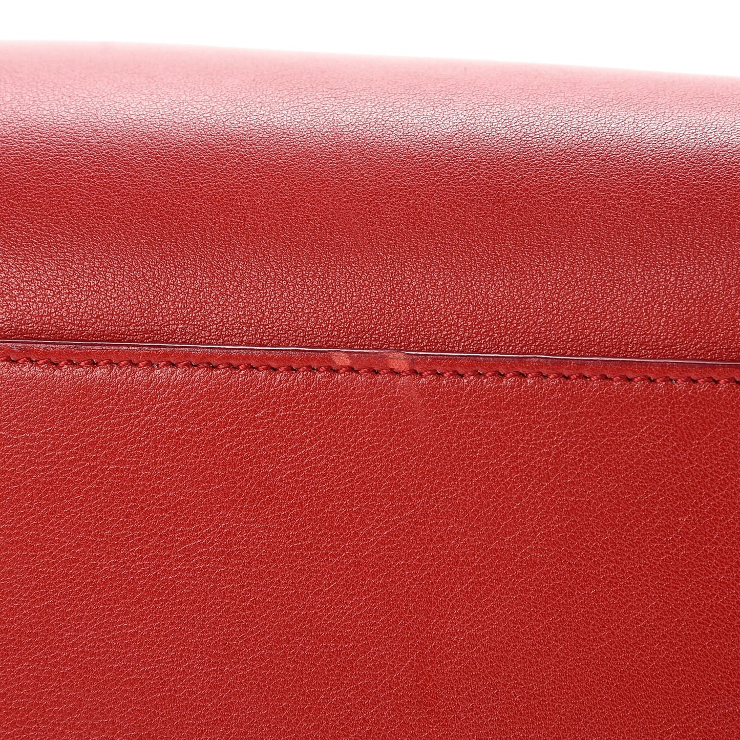 Calfskin Medium Moujik Top Handle Bag Lipstick Red