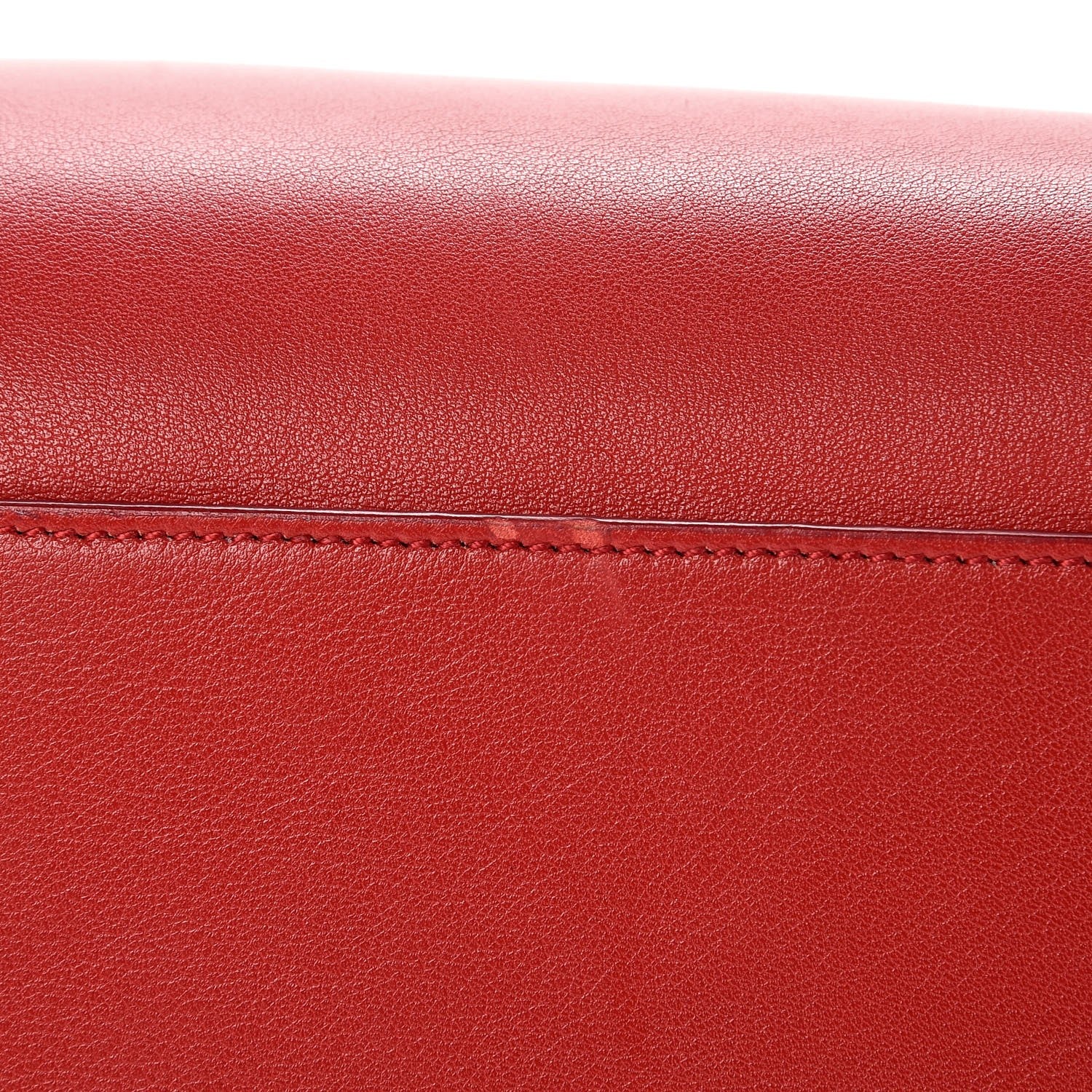 Saint Laurent Calfskin Medium Moujik Top Handle Bag Lipstick Red 14 of 18