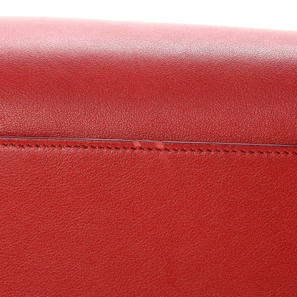 Saint Laurent Calfskin Medium Moujik Top Handle Bag Lipstick Red 14 of 18