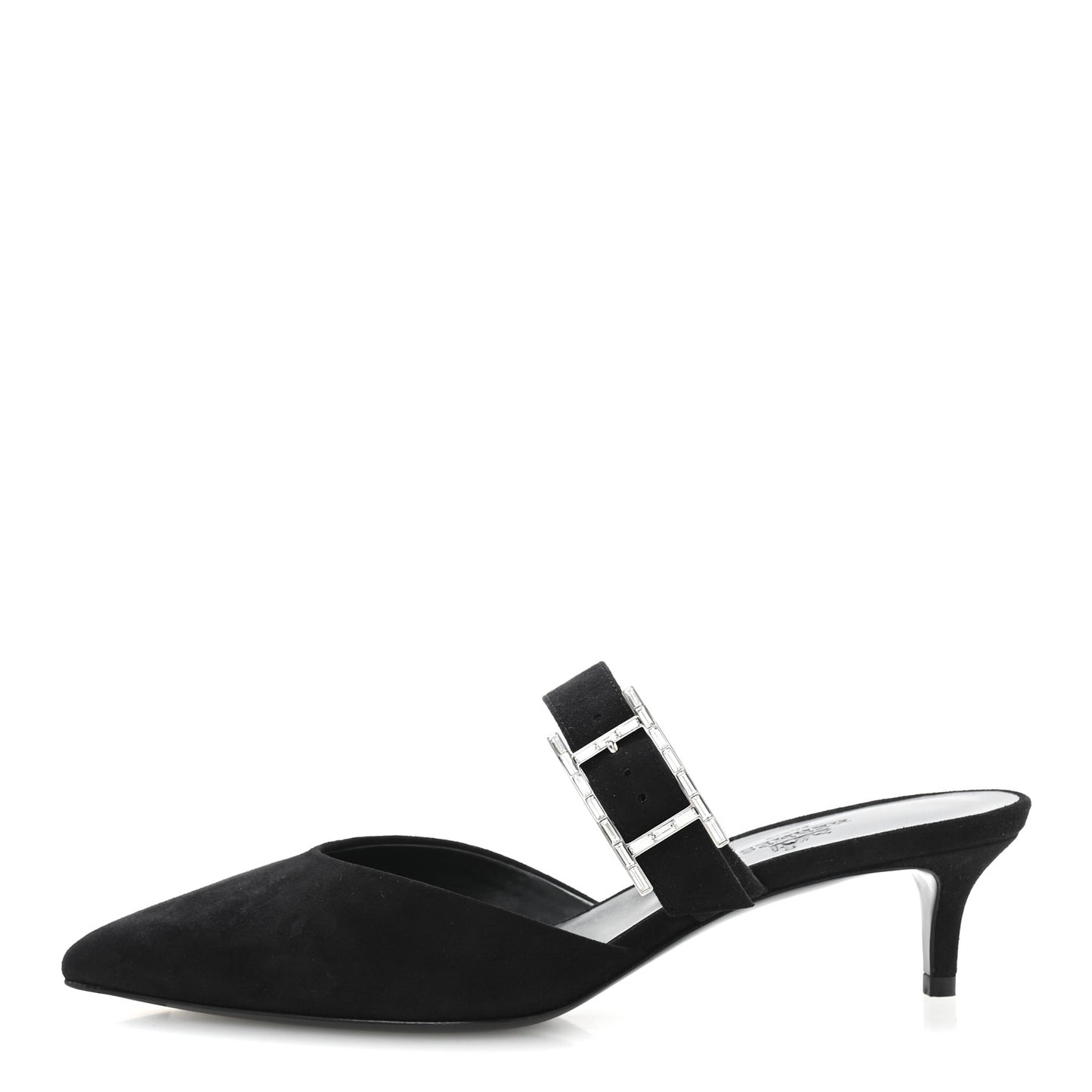 Suede Goatskin Blink Mules 36 Black