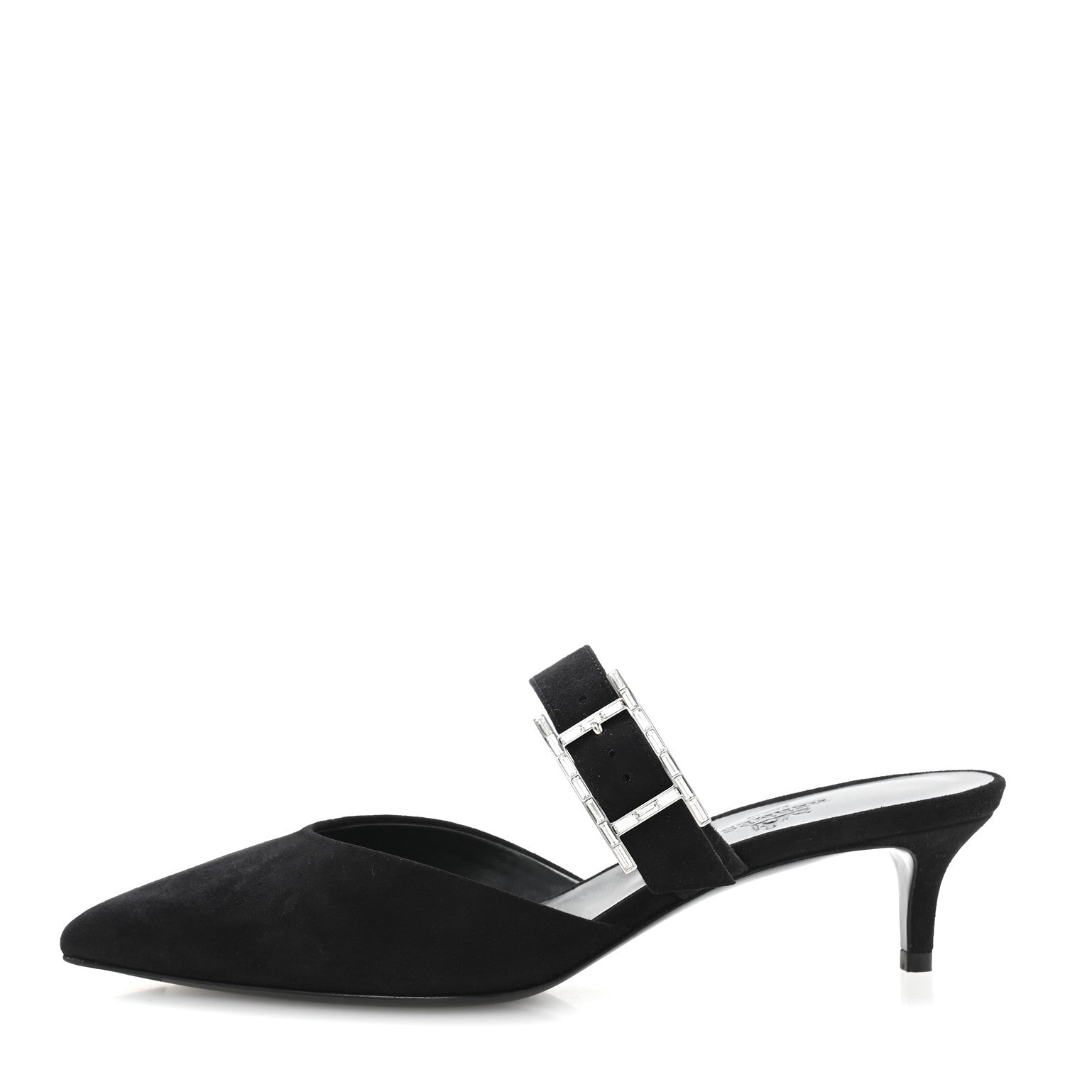 Hermes Suede Goatskin Blink Mules 36 Black 1 of 10