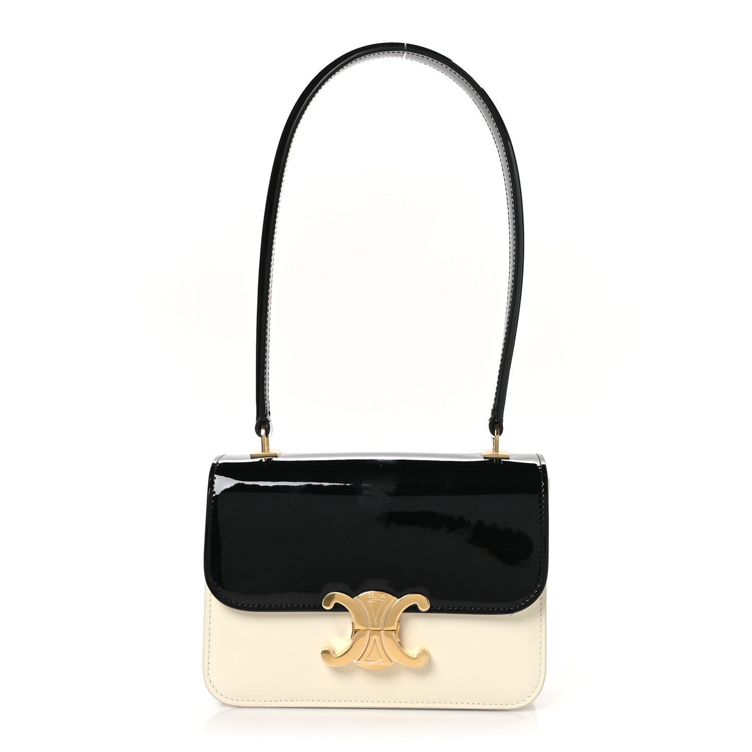 Celine Patent Teen Garance  Black White 1 of 11