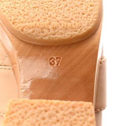 Chanel Lambskin Quilted CC Turn Lock Clogs 37 Beige 7 of 10