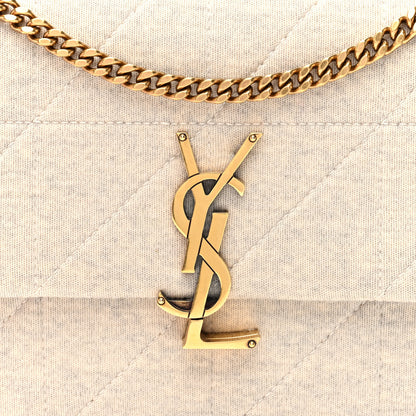 Saint Laurent Jersey Wool Patchwork Monogram Medium Jamie Off White 7 of 10