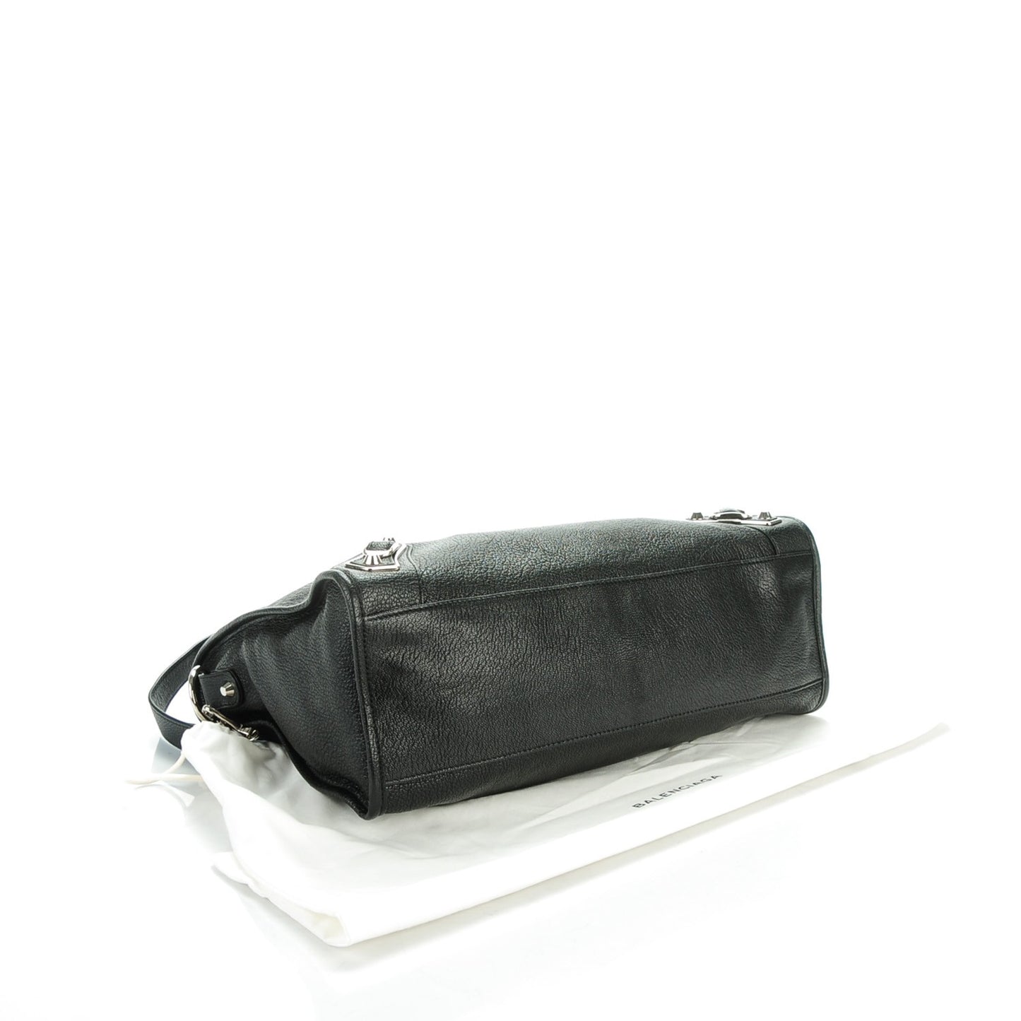 Chevre Silver Metallic Edge Hardware City Black