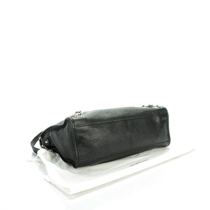 Balenciaga Chevre Silver Metallic Edge Hardware City Black 5 of 8