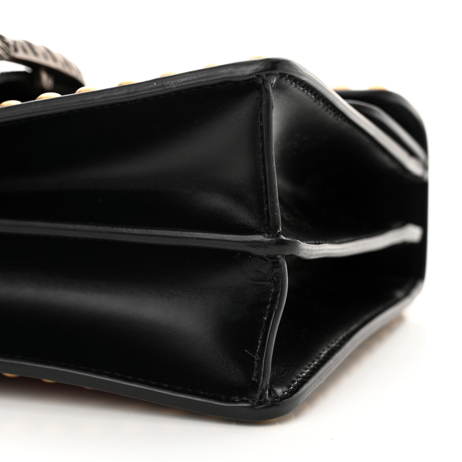 Gucci Calfskin Floral Embroidered Studded Small Dionysus Shoulder Bag Black 10 of 12