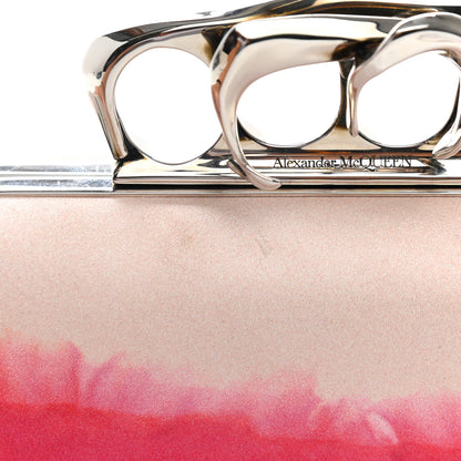 Alexander McQueen Satin Salamander Knuckle Box Clutch Fuchsia Red 8 of 9