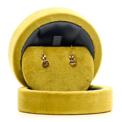 Gucci 18K Yellow Gold GG Running Star Earrings 4 of 4
