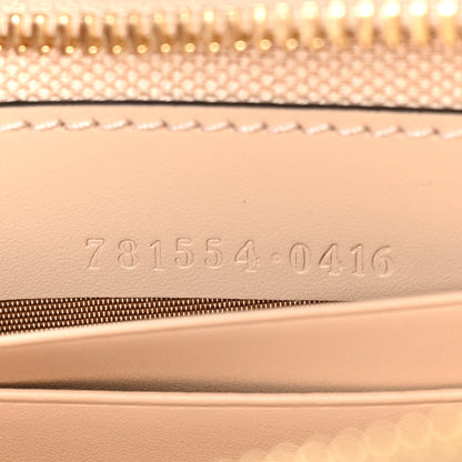 Gucci Calfskin GG Super Mini Debossed Chain Wallet Light Beige 6 of 10