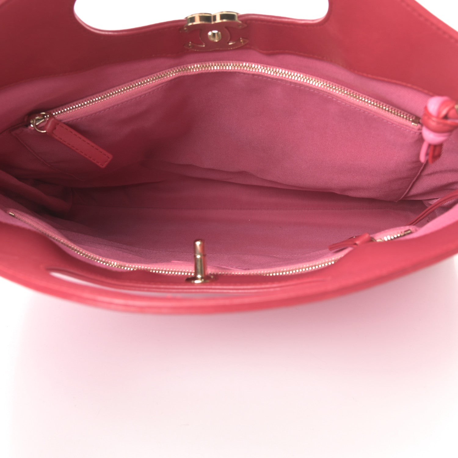 Chanel Aged Calfskin Quilted Large 31 Shopping Bag Pink Light Red 5 of 16
