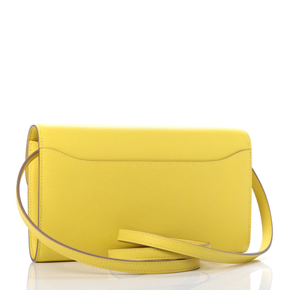 Hermes Evercolor Constance Wallet To Go Lime 2 of 7