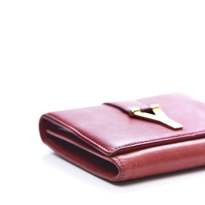 Saint Laurent Calfskin Classic Y Compact Wallet Red 7 of 8