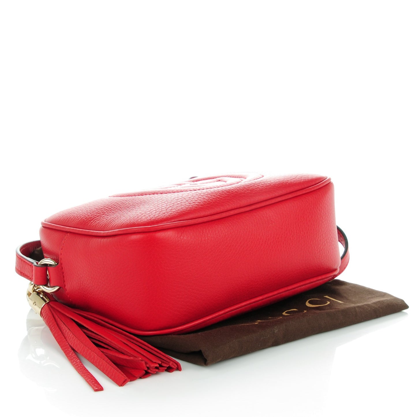 Pebbled Calfskin Small Soho Disco Bag Tabasco Red
