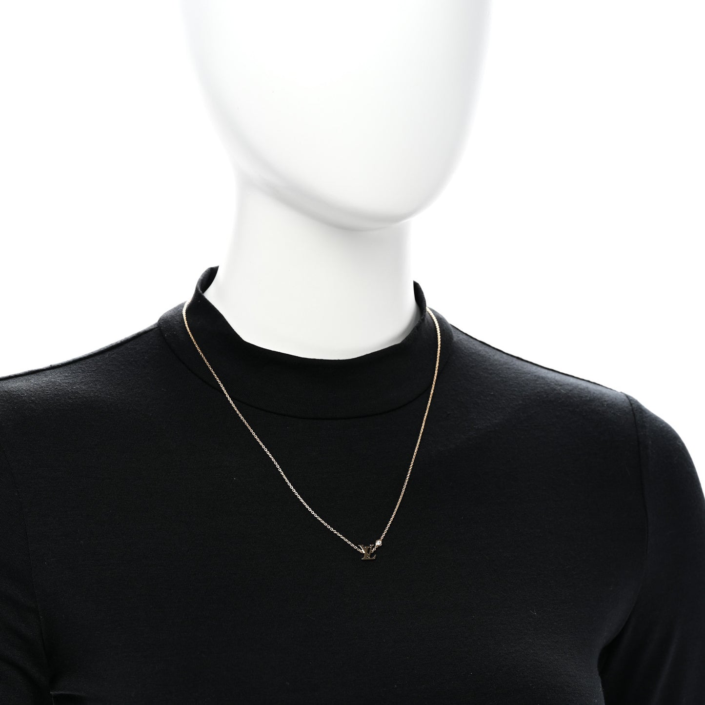 18K Yellow Gold Diamond Idylle Blossom LV Pendant Necklace