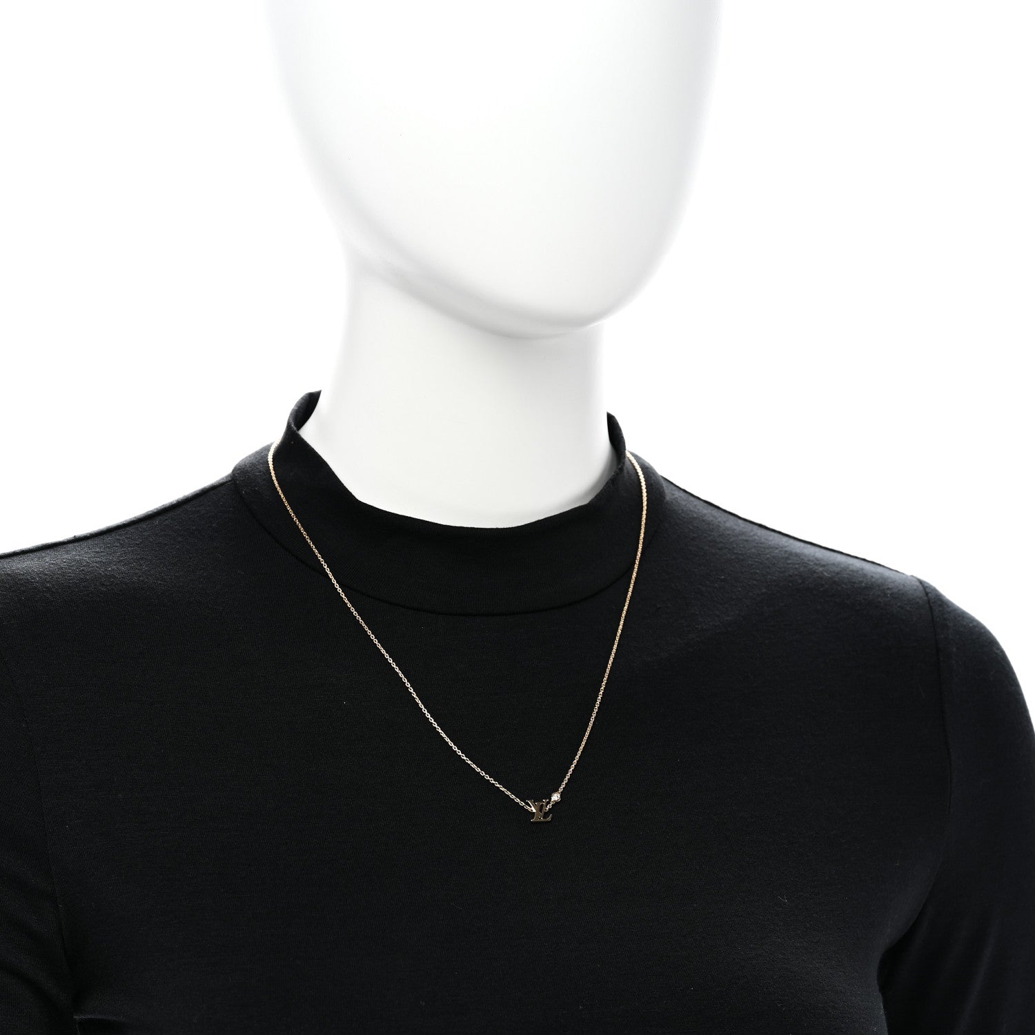 Louis Vuitton 18K Yellow Gold Diamond Idylle Blossom LV Pendant Necklace 2 of 5