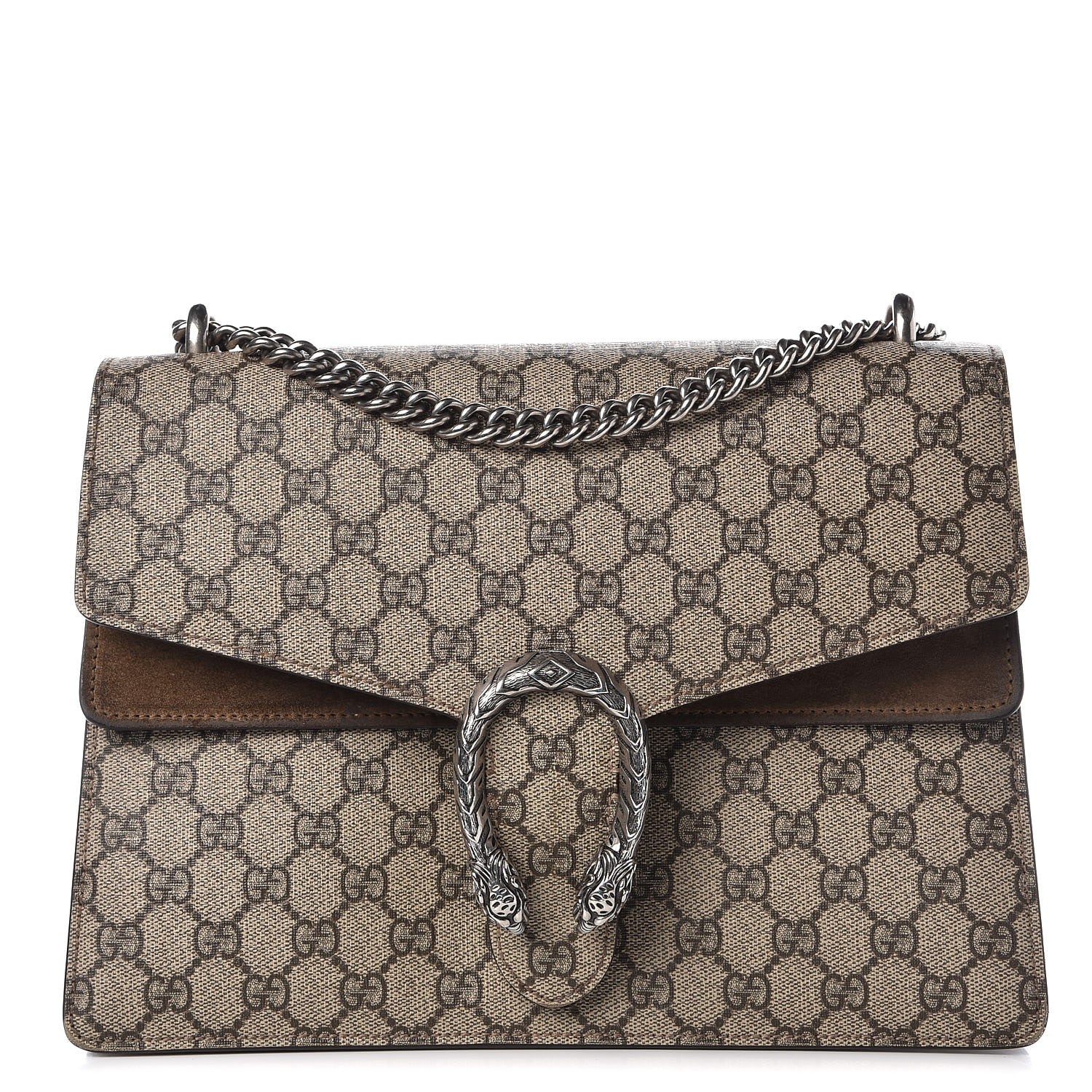 Gucci GG Supreme Monogram Medium Dionysus Shoulder Bag Taupe 1 of 13