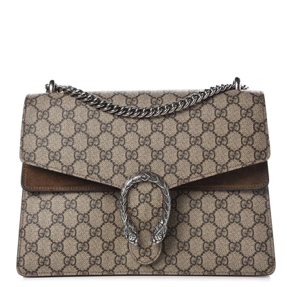 Gucci GG Supreme Monogram Medium Dionysus Shoulder Bag Taupe 1 of 13