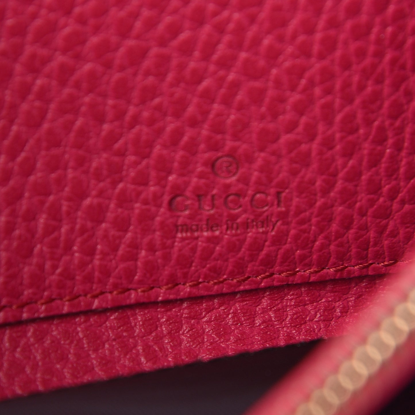 Dollar Calfskin Swing Zip Wallet Blossom