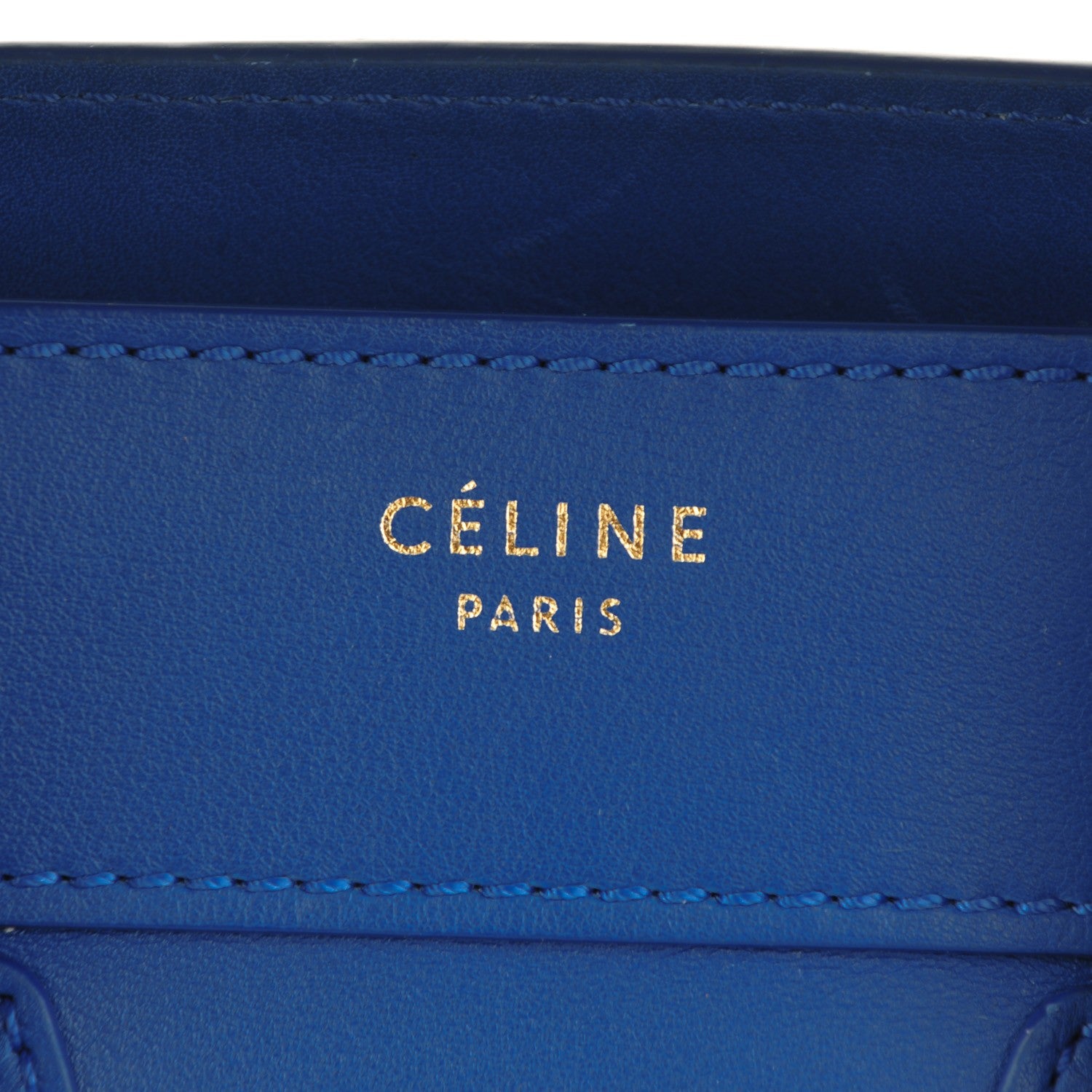 Celine Smooth Calfskin Micro Luggage Royal Blue 6 of 8