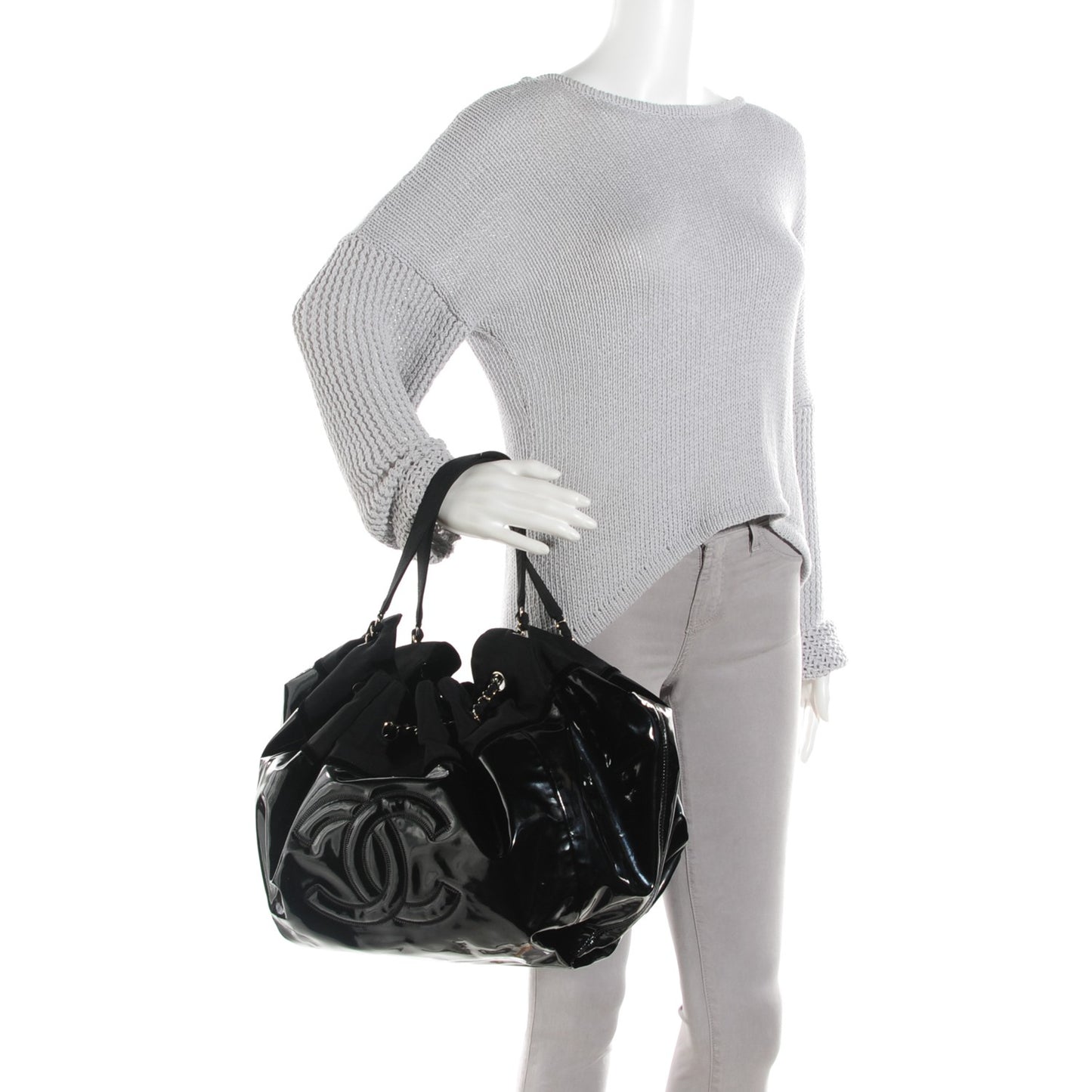 Vinyl Large Stretch Spirit Cabas Black