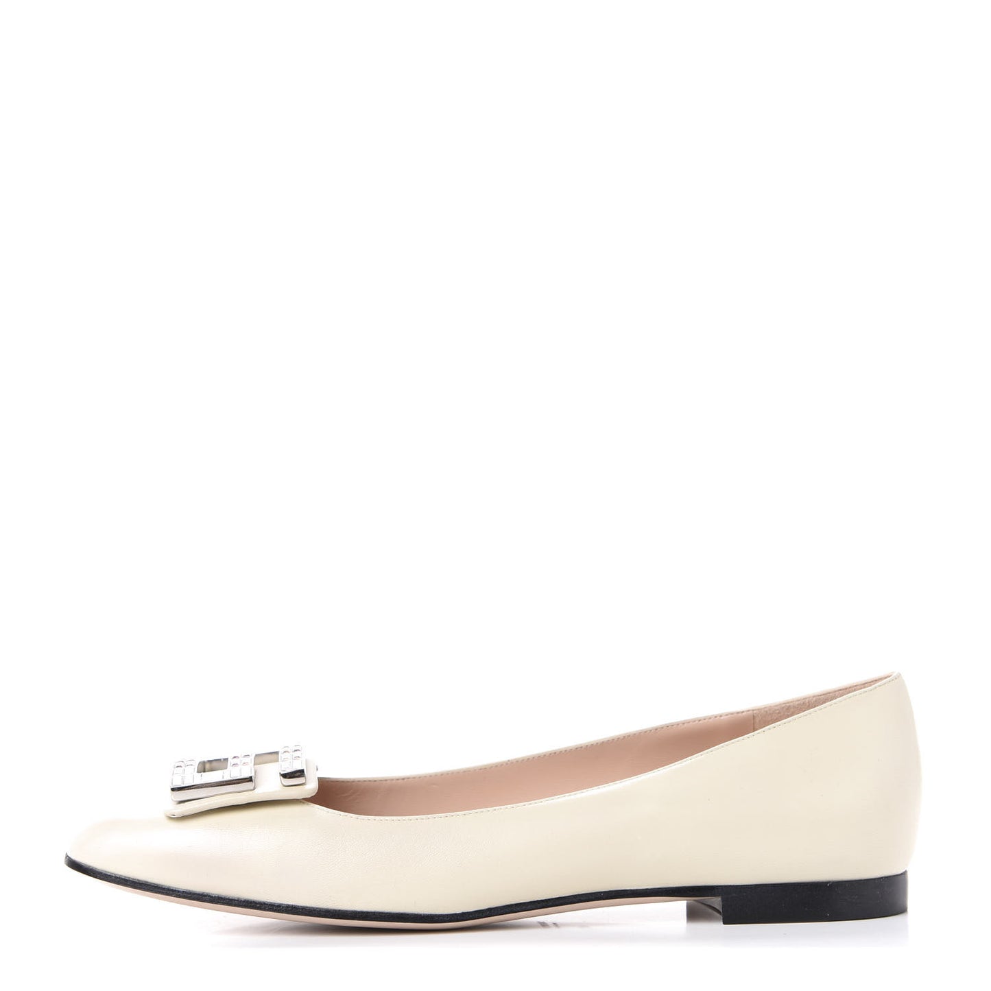 Malaga Kid Crystal Square G Madelyn Ballet Flats 41 Vintage White