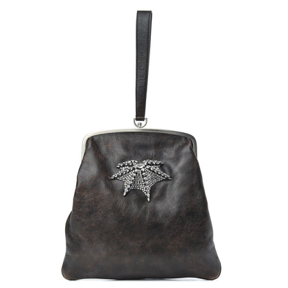 Balenciaga Chevre Embellished Crystal Small Aumonière Wristlet 1 of 11