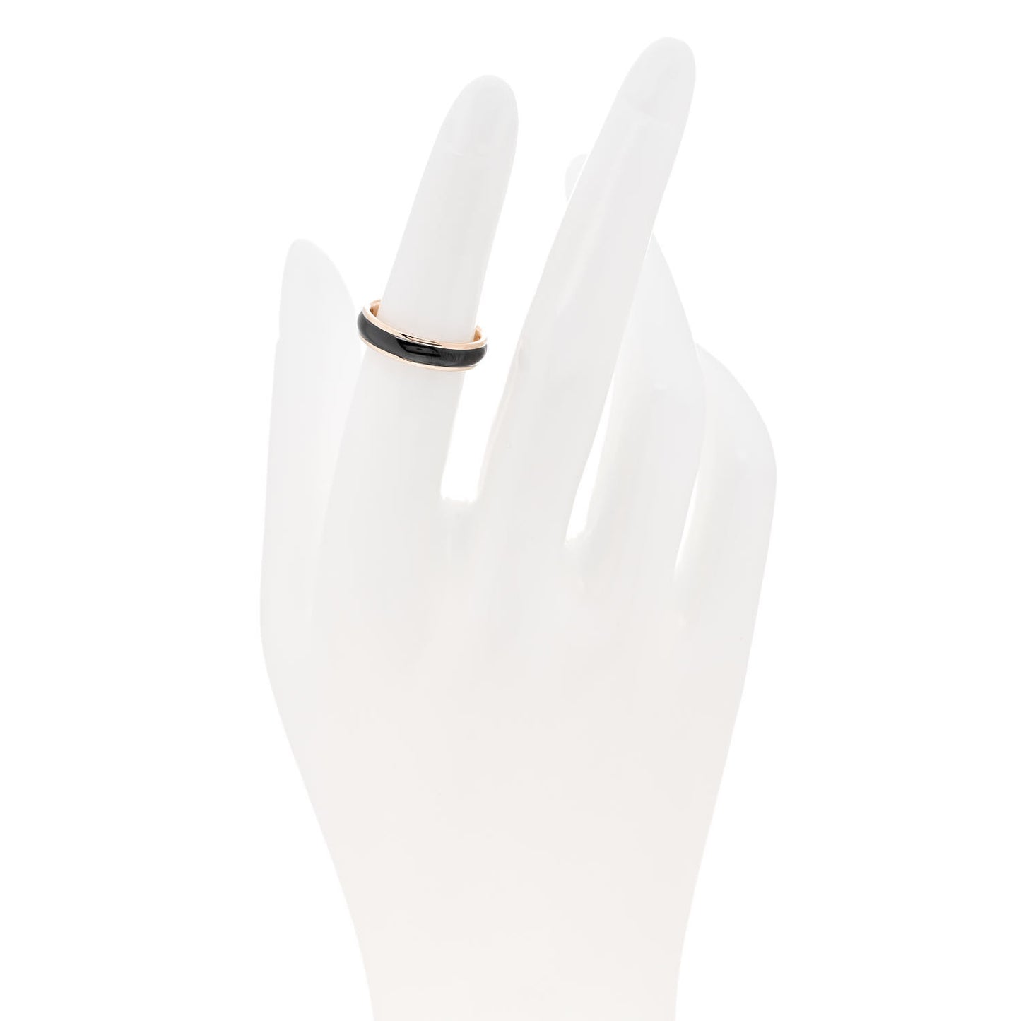 18K Rose Gold Titanium Classic Wedding Band Ring 49 5 Black
